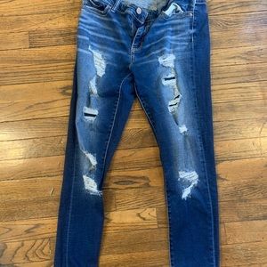 Distressed BKE skinny jean